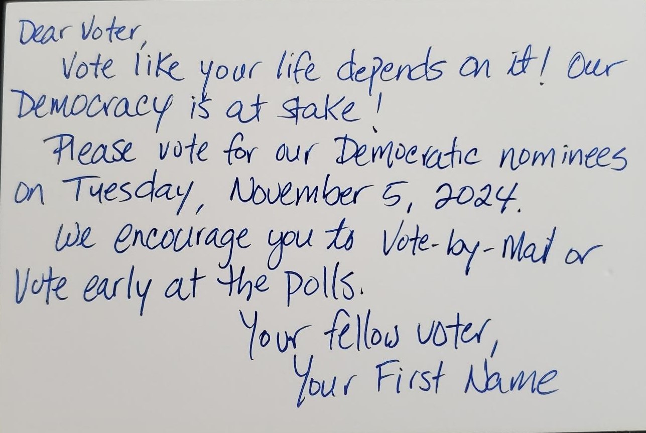 Write Postcards to Broward County Voters from Home Broward Democratic